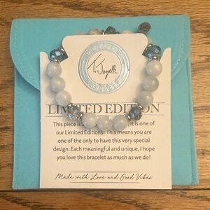 NWT T. Jazelle limited White and Blue gemstone Bracelet